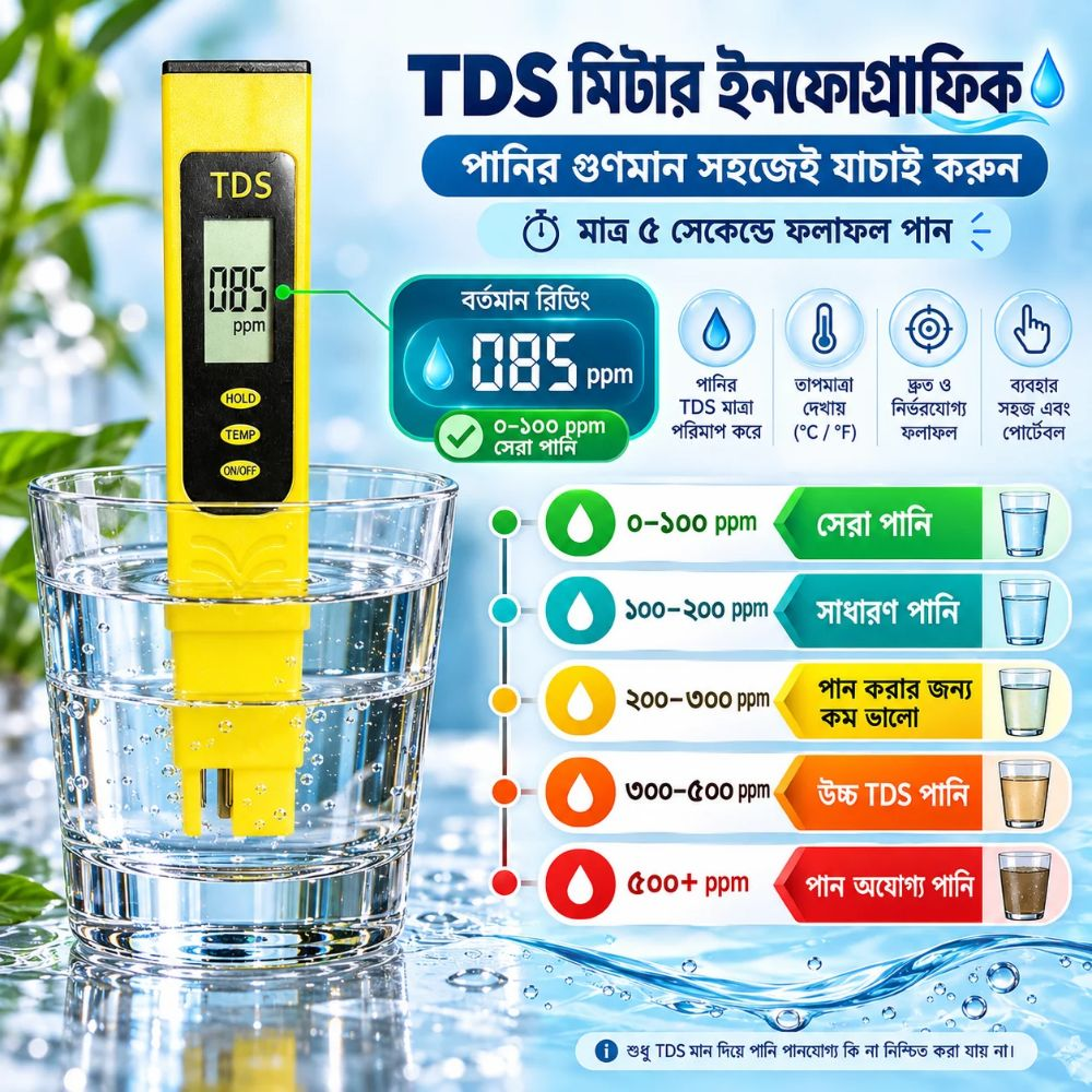 X101 HiGH QUALITY TDS METER for Water Testing